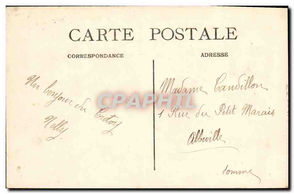 CPA Le Crotoy Cote de la rue des Chalets — Rückseite