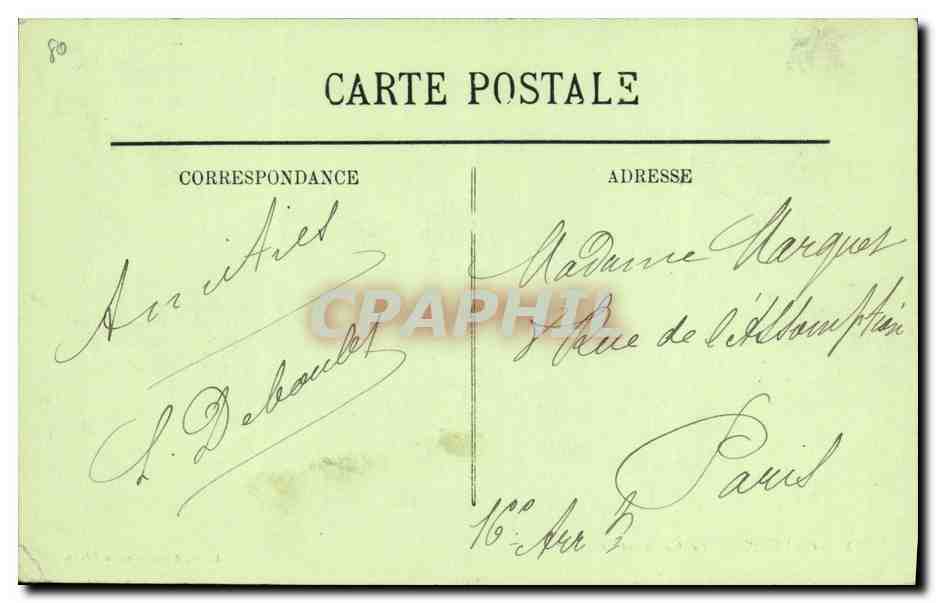 CPA Cayeux Le Casino et la Plage — Rückseite