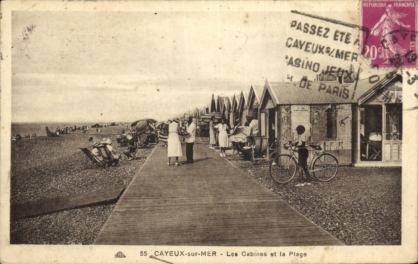 CPA Cayeux Sur Mer Les Cabines et la Plage