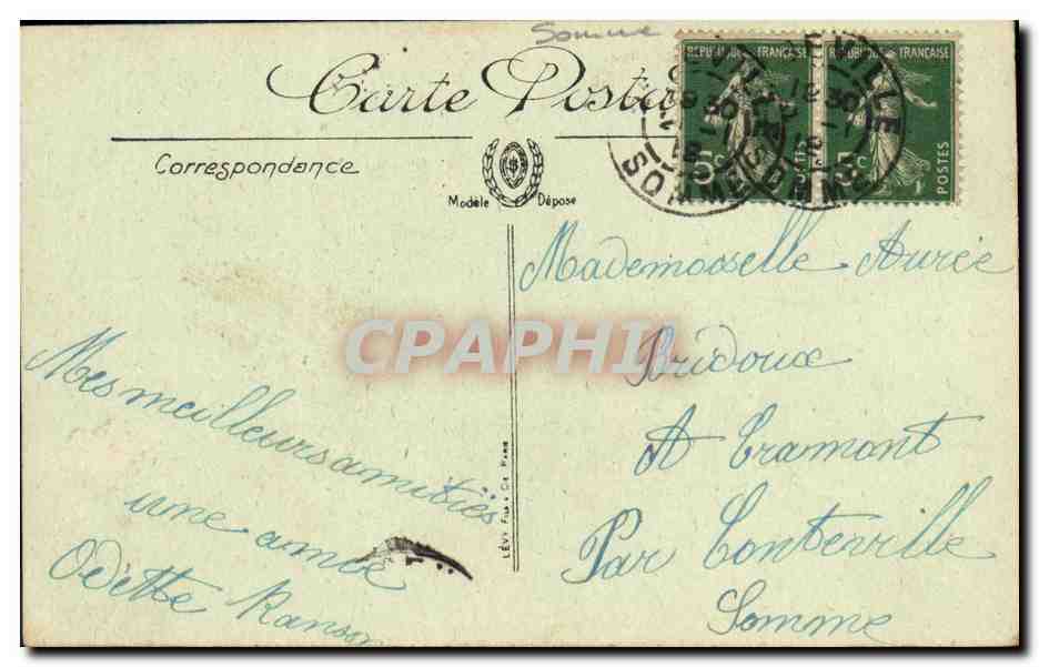 CPA Abbeville Pensionnat St Vulfran Ancien Hotel du 17eme — Rückseite