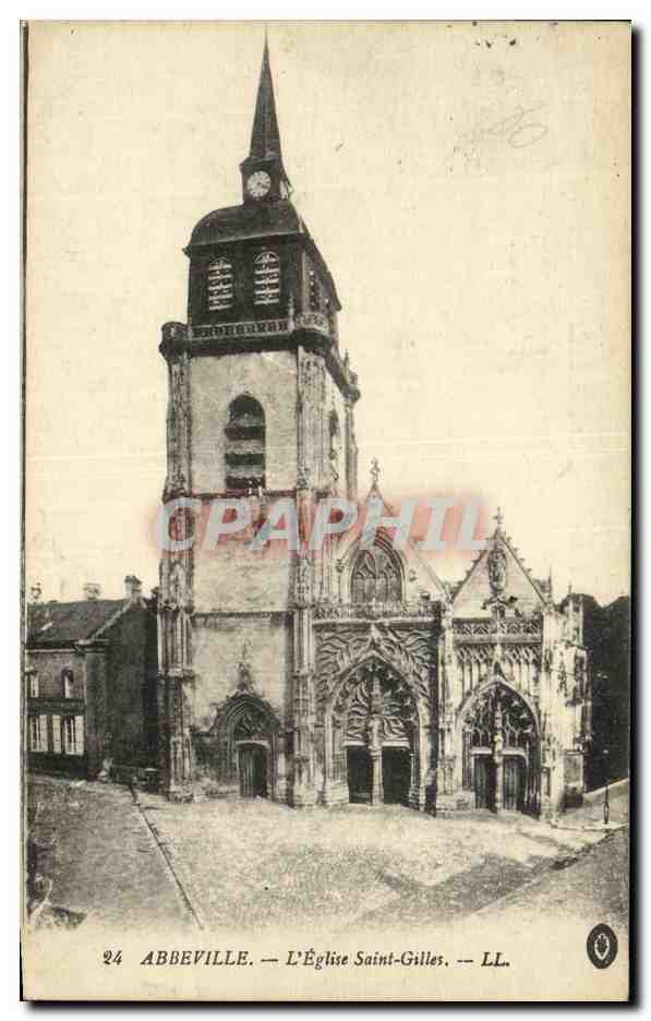 CPA Abbeville L Eglise Saint Gilles
