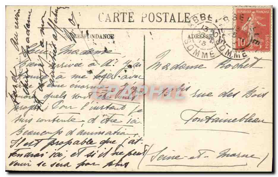 CPA Abbeville L Eglise Saint Gilles — Rückseite