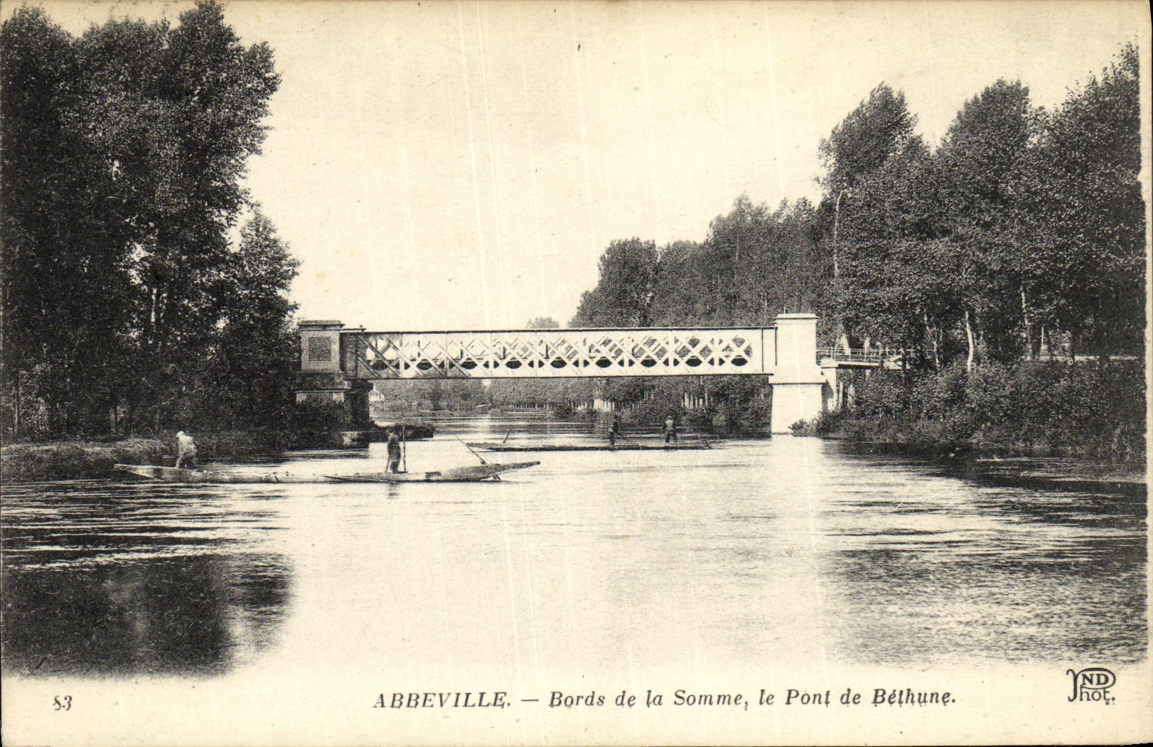 Abbeville — Ufer der Somme, die Brücke von Béthune — JND Phot.