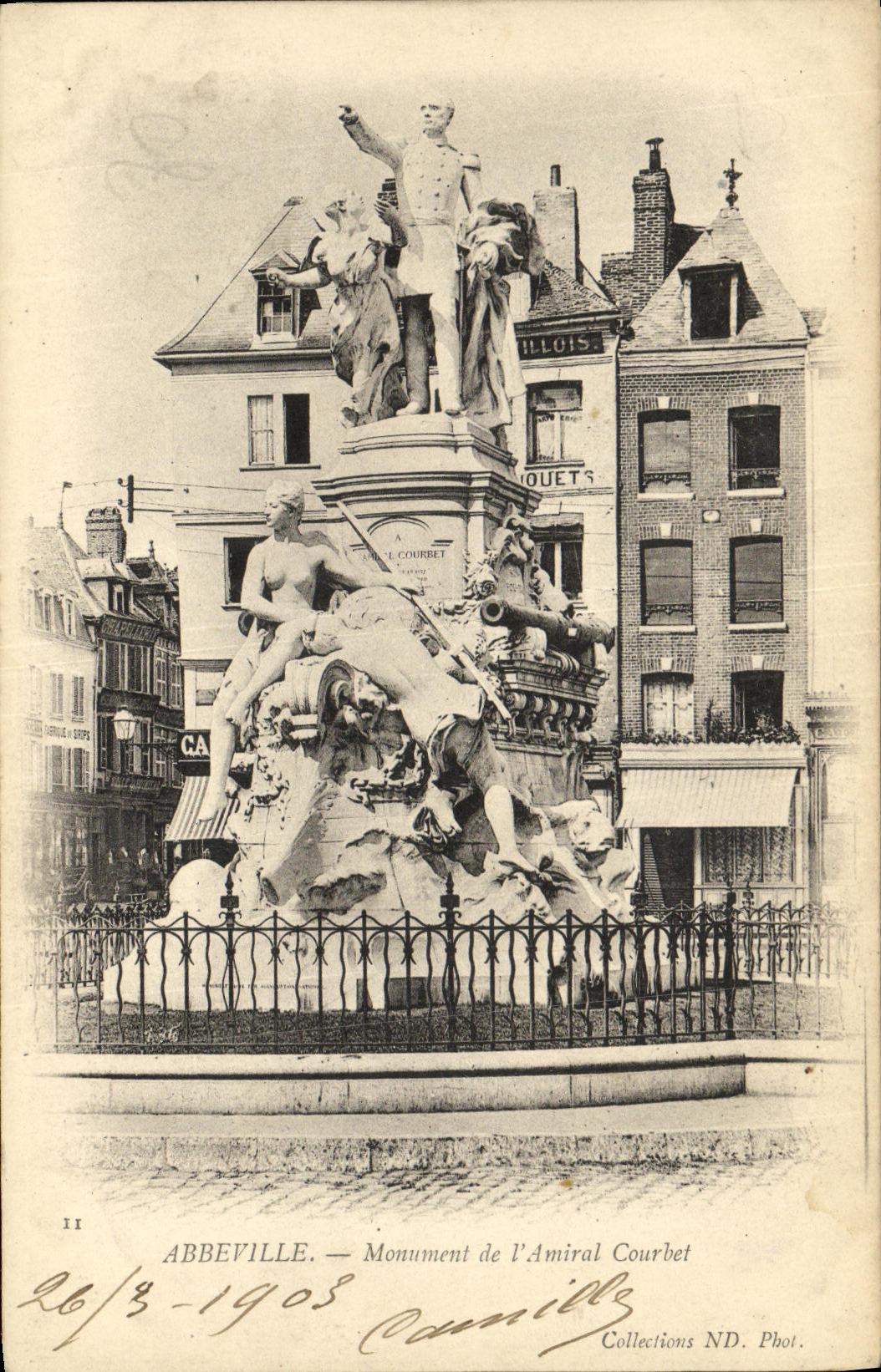 Abbeville — Denkmal für Admiral Courbet — Sammlung ND. Phot.
