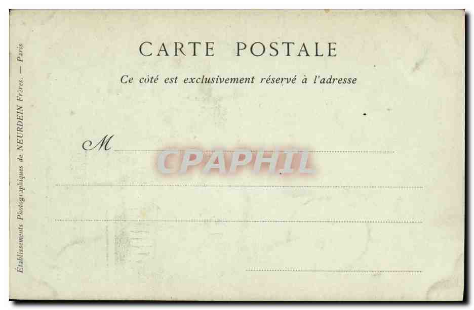 Abbeville — Denkmal für Admiral Courbet — Sammlung ND. Phot. — Rückseite