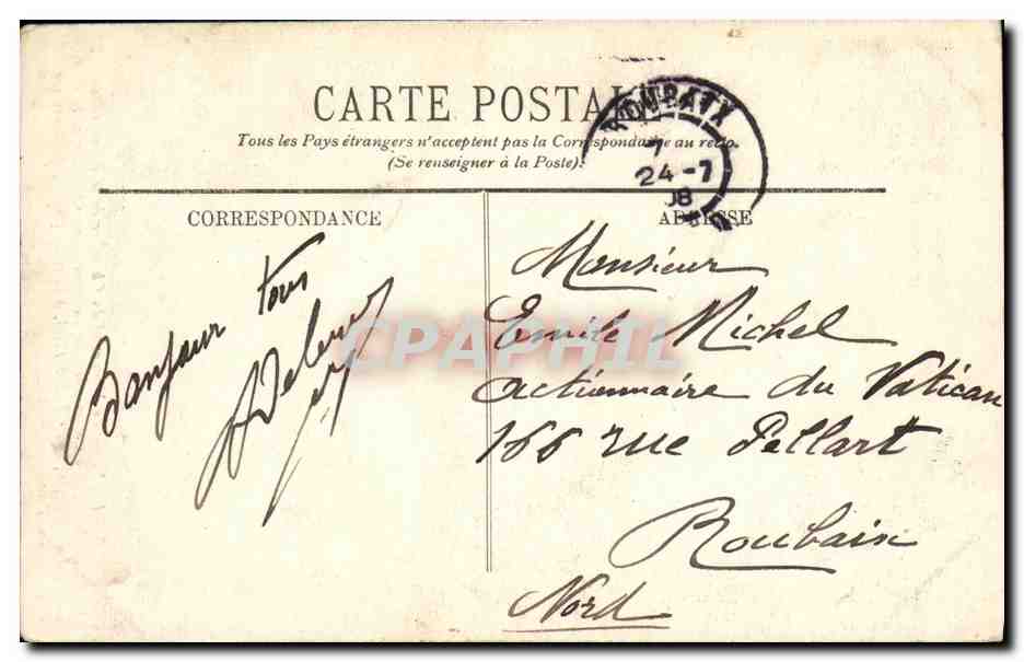 Abbeville — Monument du Chevalier de la Barre — éditeur L.L. n°185 — Rückseite