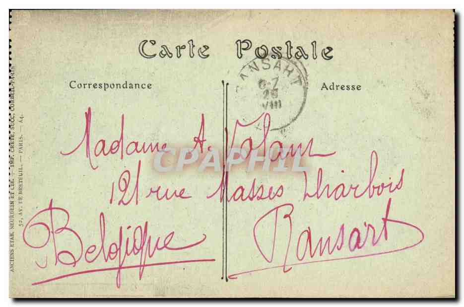 CPA Abbeville Maison dite de Francois 1er  — Rückseite