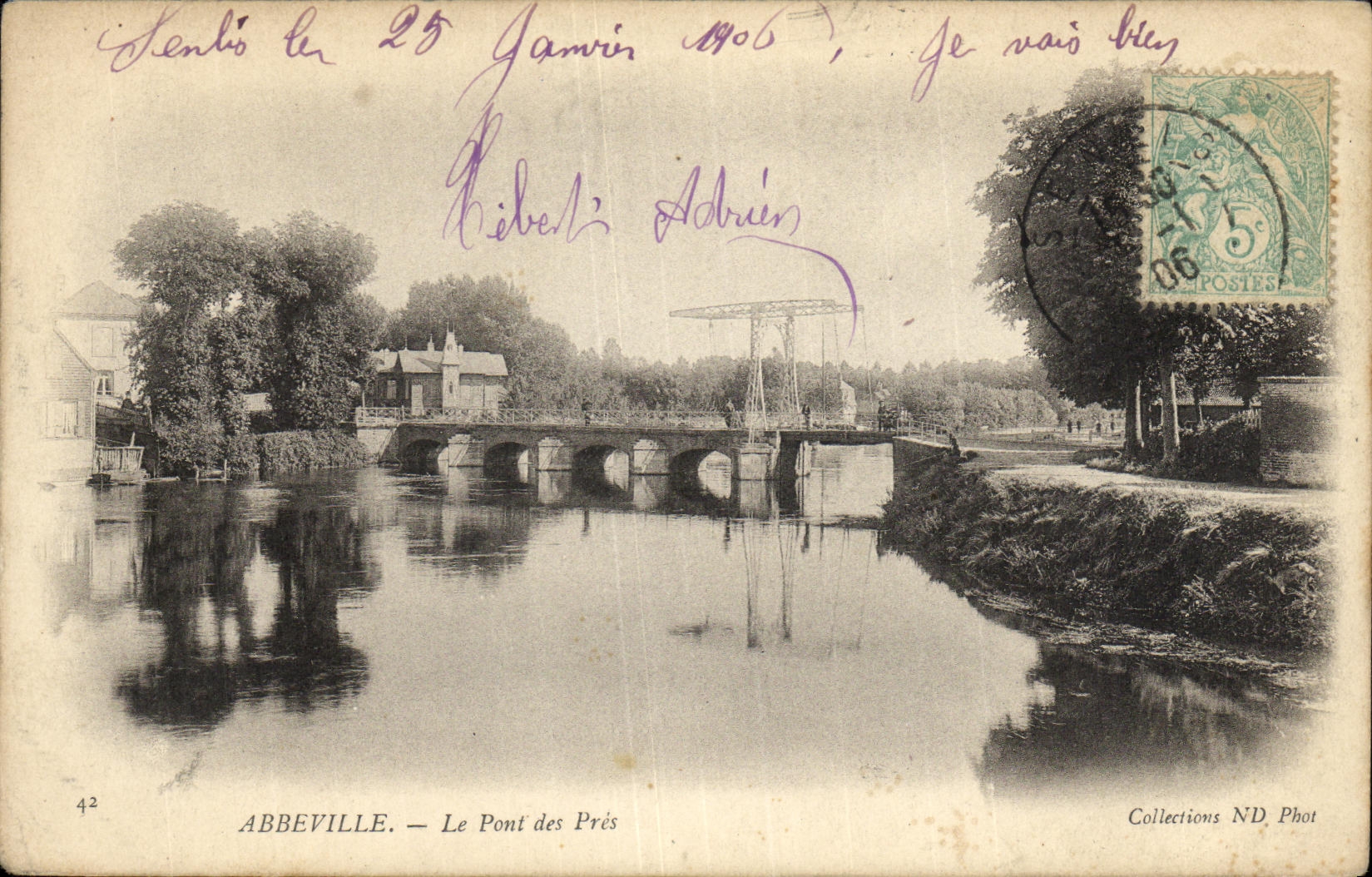 CPA Abbeville Le Pont des Pres