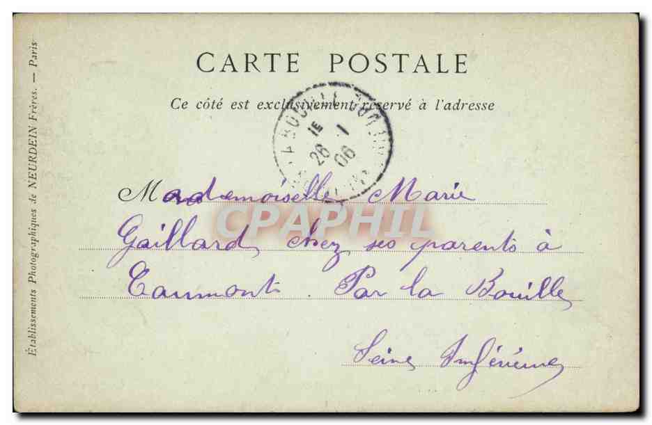 CPA Abbeville Le Pont des Pres — Rückseite