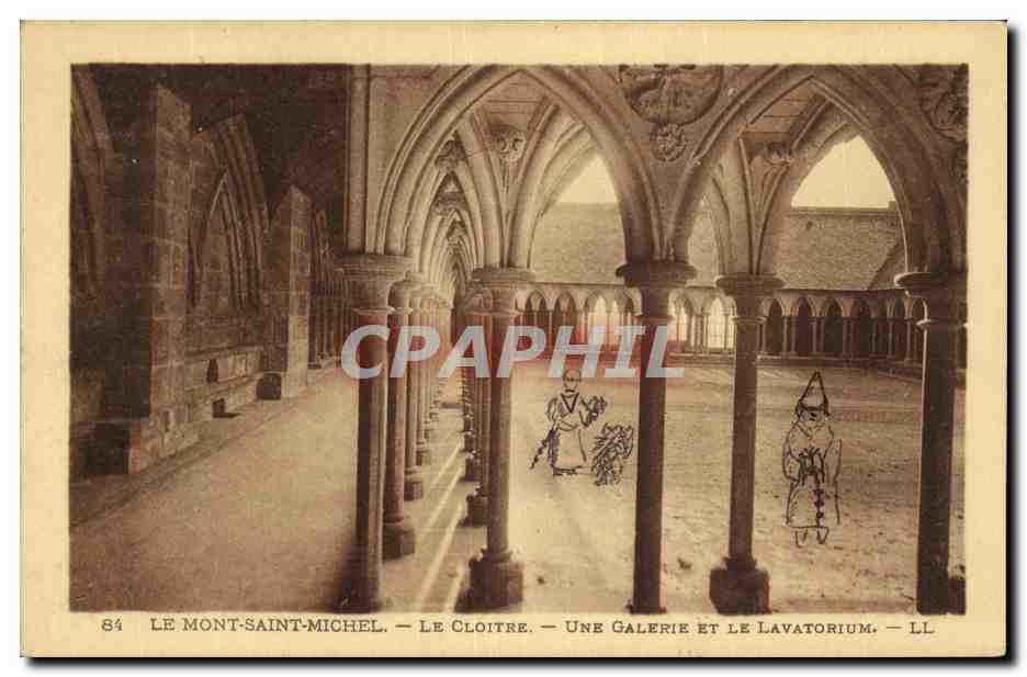 Le Mont-Saint-Michel — Le Cloître — Une Galerie et le Lavatorium — LL