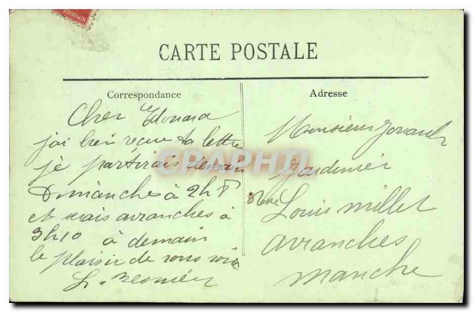 La Baie du Mont Saint-Michel — Vue prise du Jardin des Plantes — LL. — Verso