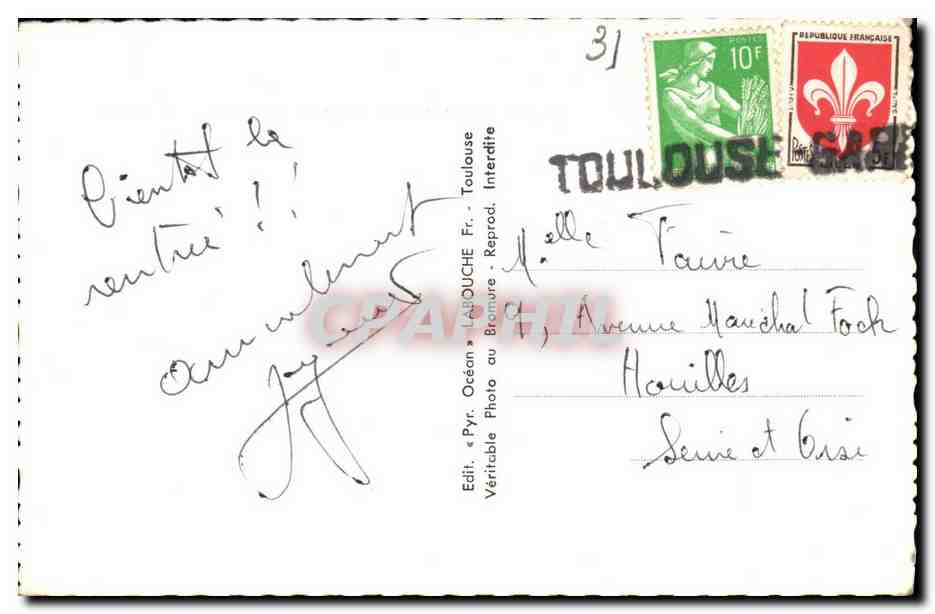 CPM L art Toulousain L Hotel d Assezat — Rückseite