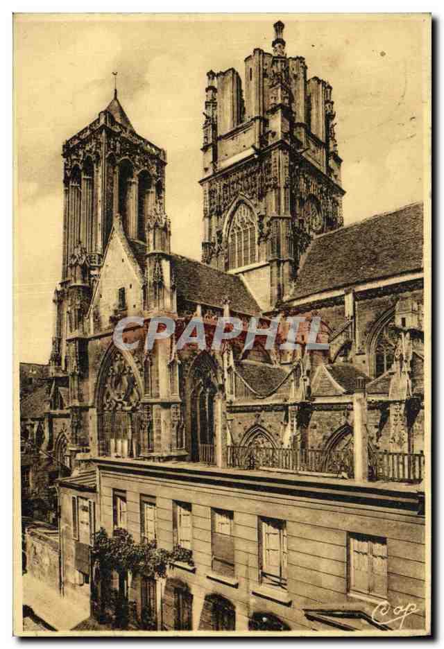 CPA Caen L Eglise St Jean et la tour penchee