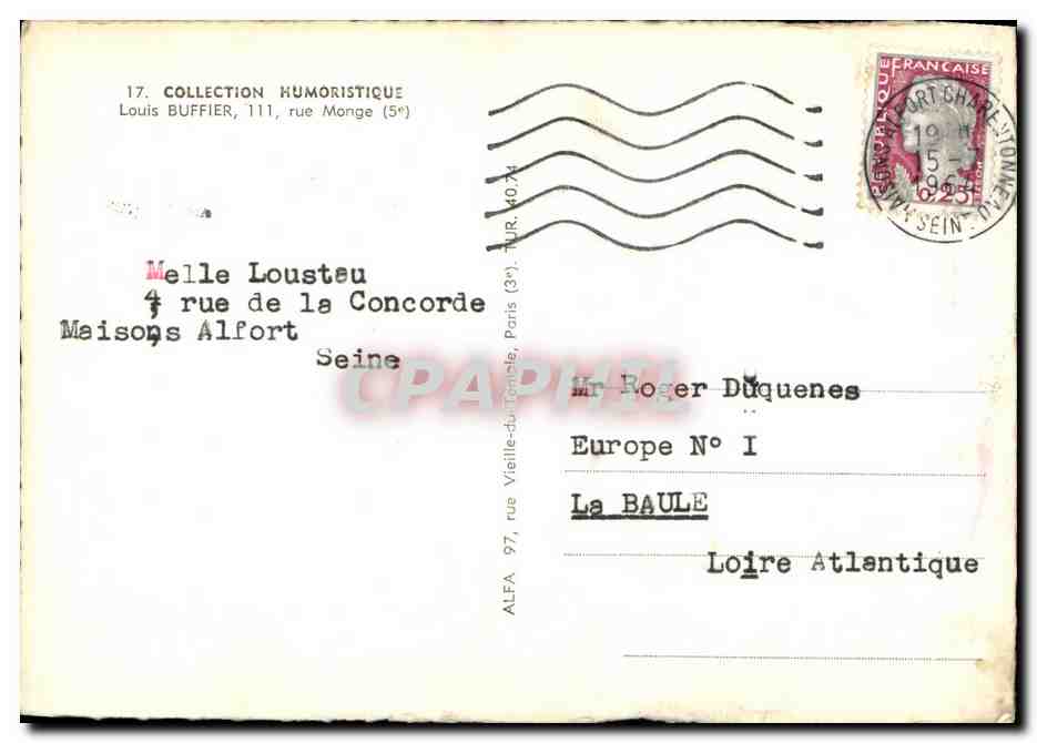 CPM Du Lait qui ne Demande Qu a Monter — Verso