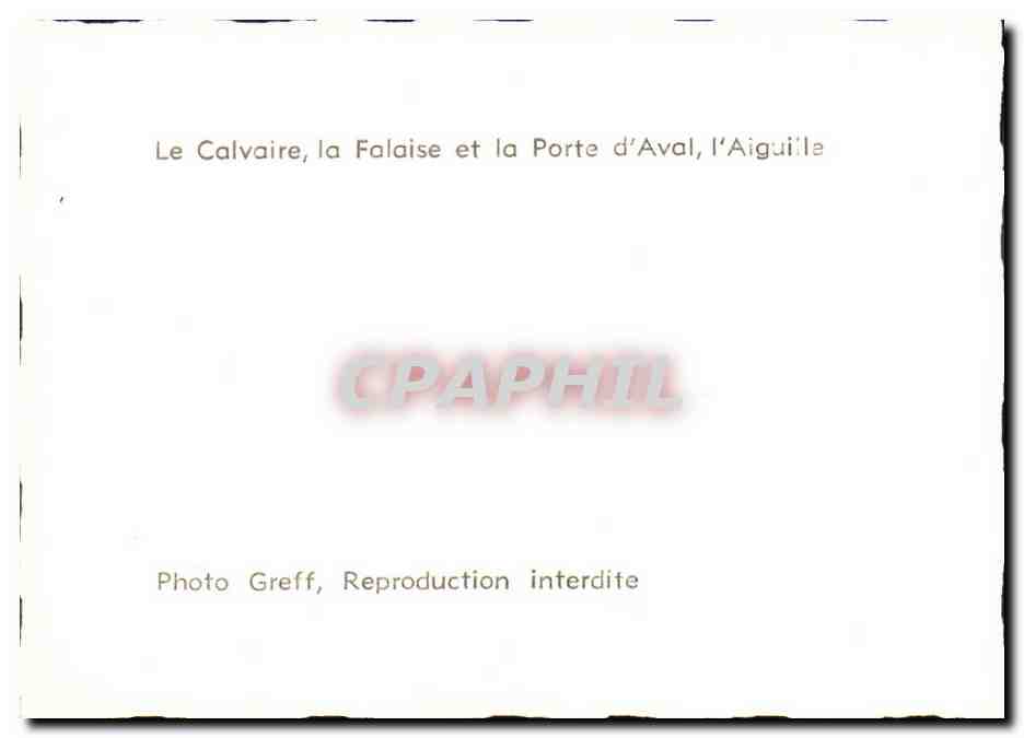 CPM Etretat Le Calvaire la Falaise et la Porte d Aval  — Rückseite
