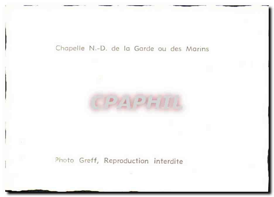 CPM Etretat Chapelle N D de la Grande ou des Marins — Rückseite