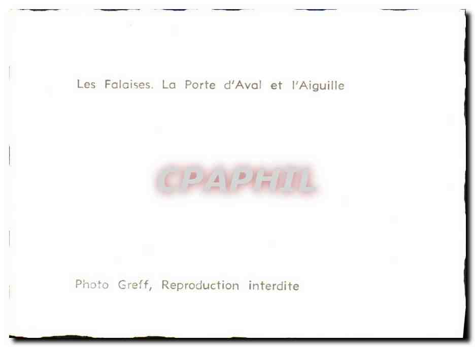 CPM Etretat Les Falaises La Porte d Aval et l Aiguille — Rückseite
