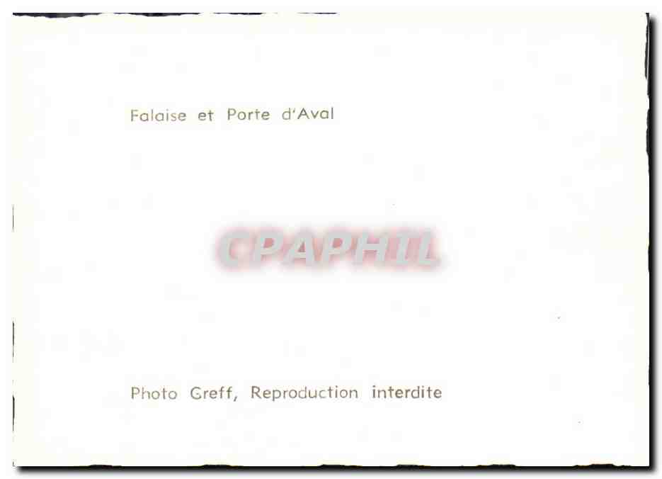 CPM Etretat Falaise et Porte d Aval — Rückseite