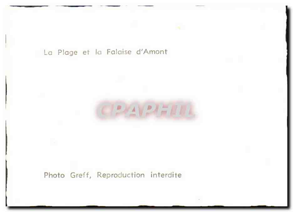 CPM Etretat La Plage et la Falaise D Amont — Rückseite