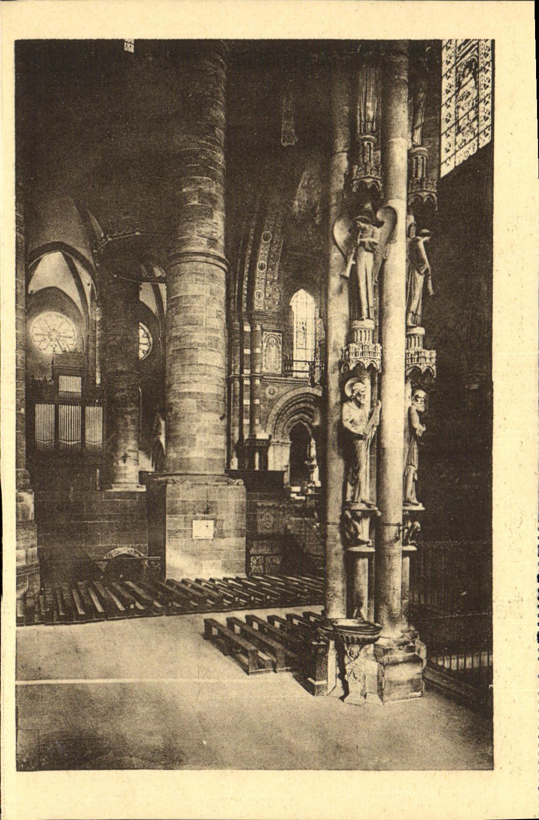 CPA Cathedarle de Strasbourg Colonne des anges