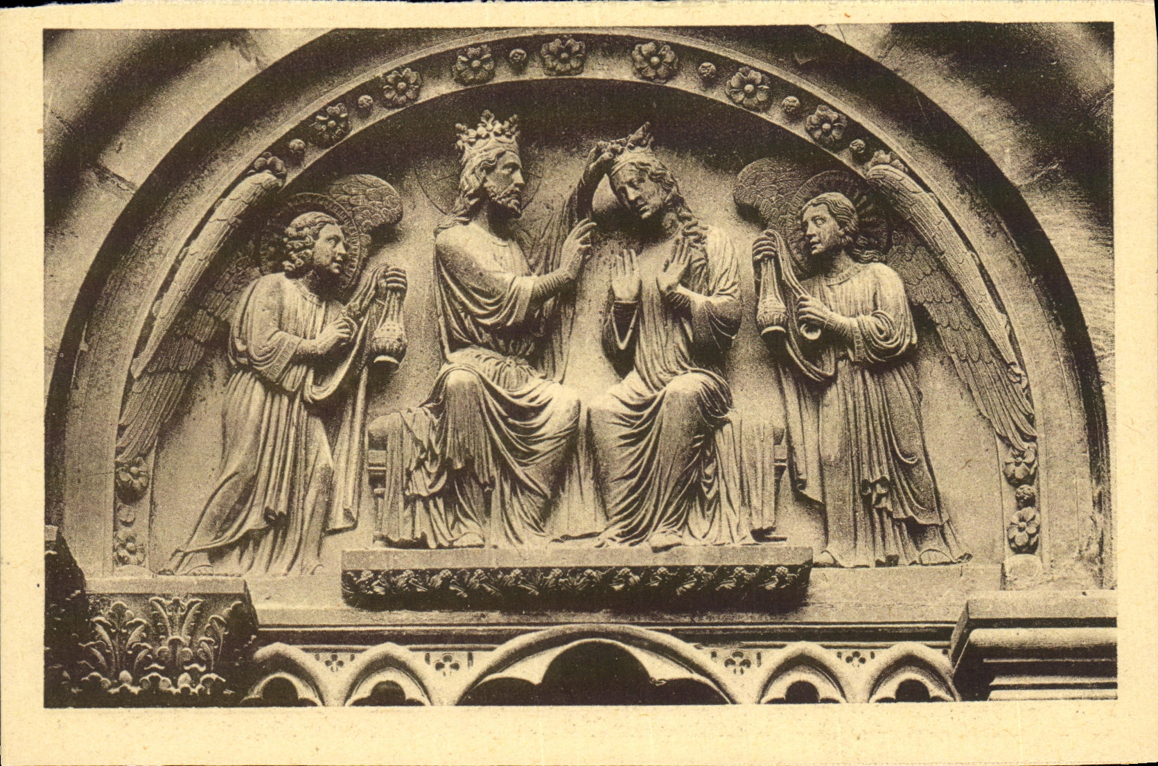 CPA Cathedarle de Strasbourg Couronnement de la Vierge
