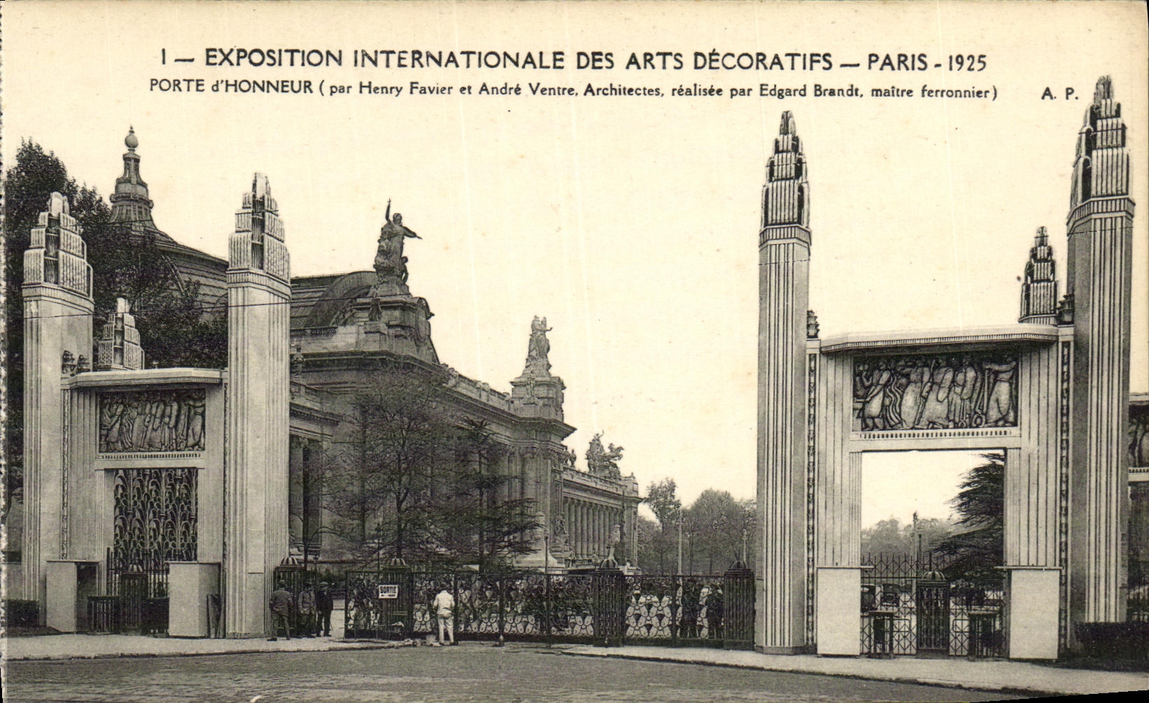 Porta d'onore — Esposizione Internazionale degli Arti Decorativi — Parigi 1925 — A.P.