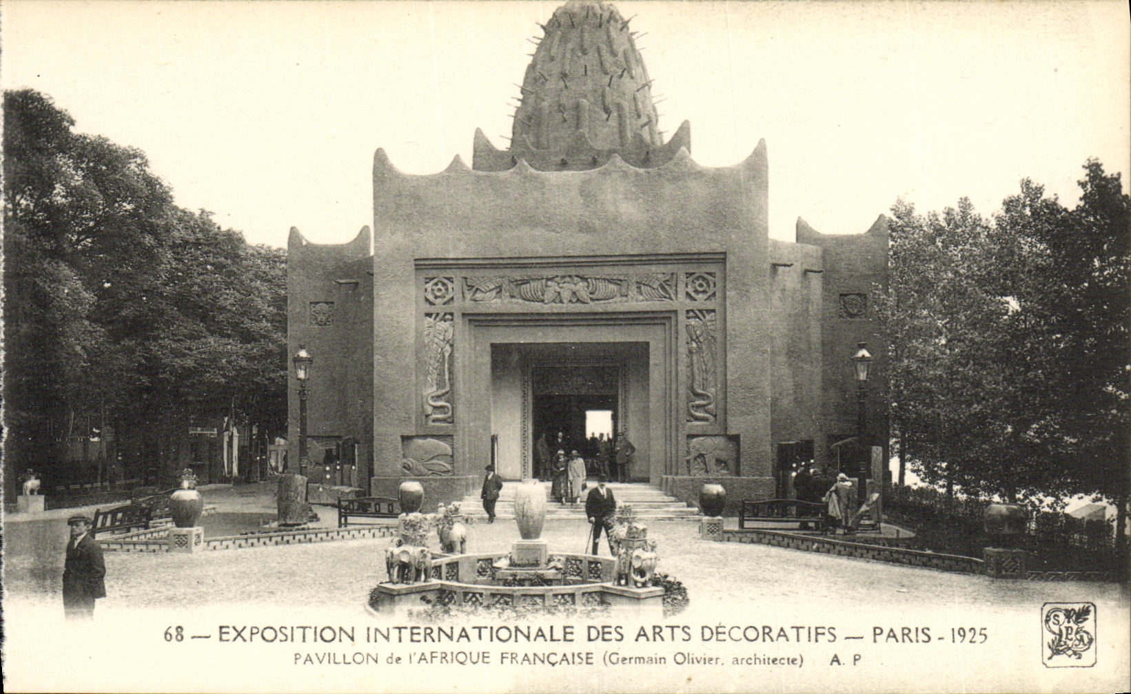 Pavillon de l'Afrique Française — Exposition Internationale des Arts Décoratifs — Paris 1925 — Germain Olivier, architecte