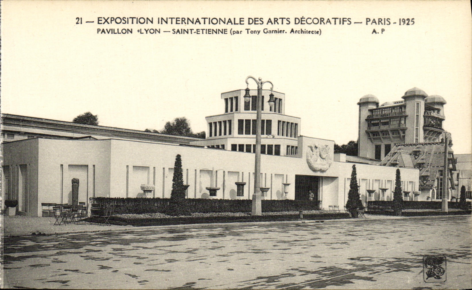 Pavillon Lyon-Saint-Étienne — Exposición Internacional de Artes Decorativas — París 1925 — por Tony Garnier Arquitecto
