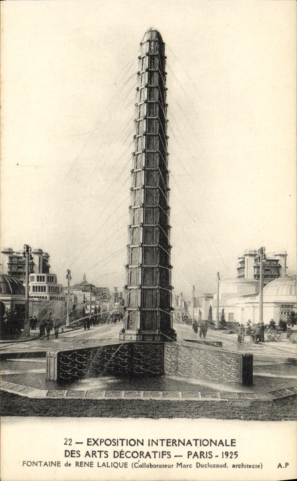 Fuente de René Lalique — Exposición Internacional de Artes Decorativas — París 1925 — A.P.