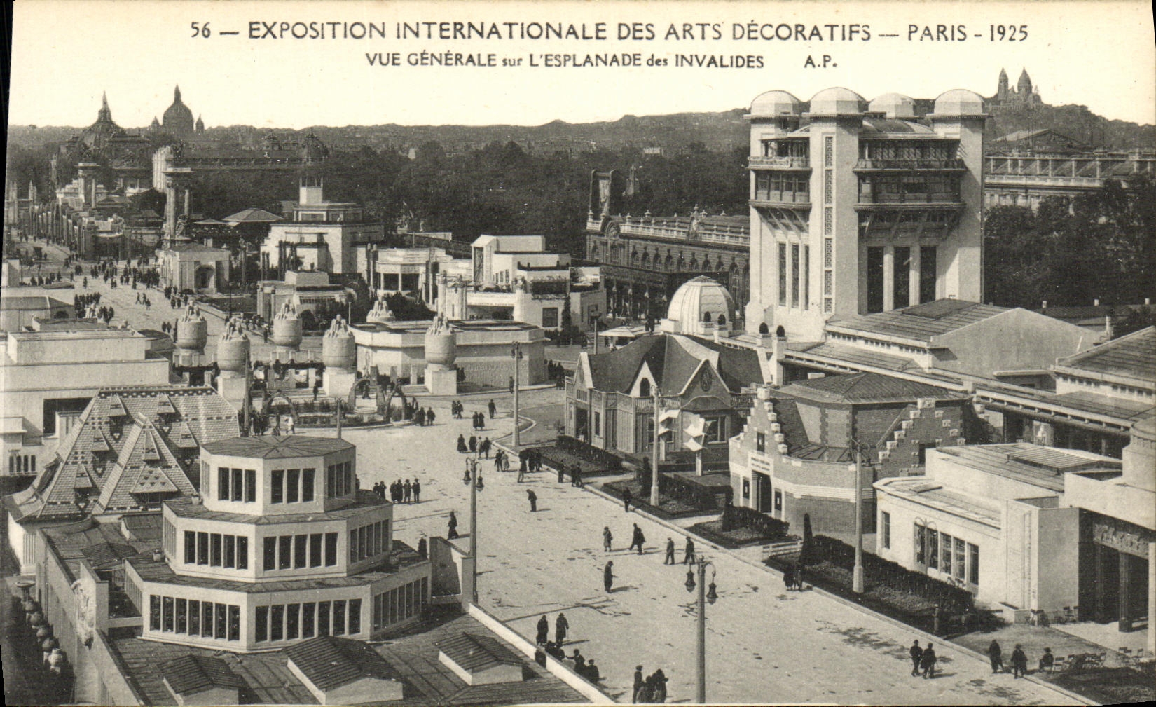 Esposizione Internazionale degli Arti Decorativi — Parigi — 1925 — Vista generale sull'Esplanade des Invalides — A.P. — n° 56