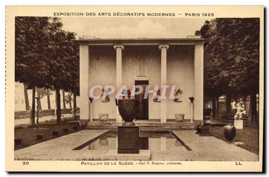 Pabellón de Suecia — Exposición de Artes Decorativas Modernas — París 1925 — Carl S. Bergsten, arquitecto