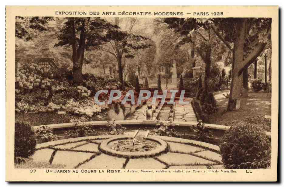 Un jardin au Cours La Reine — Exposition des Arts Décoratifs Modernes — Paris 1925 — éditeur LL, n° 37