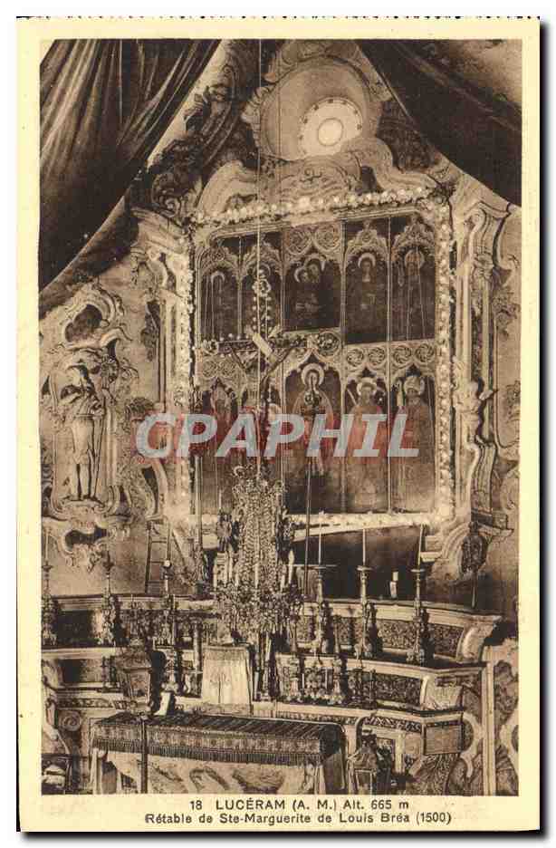 CPA Luceram Retable de Ste Marguerite de Louis Brea