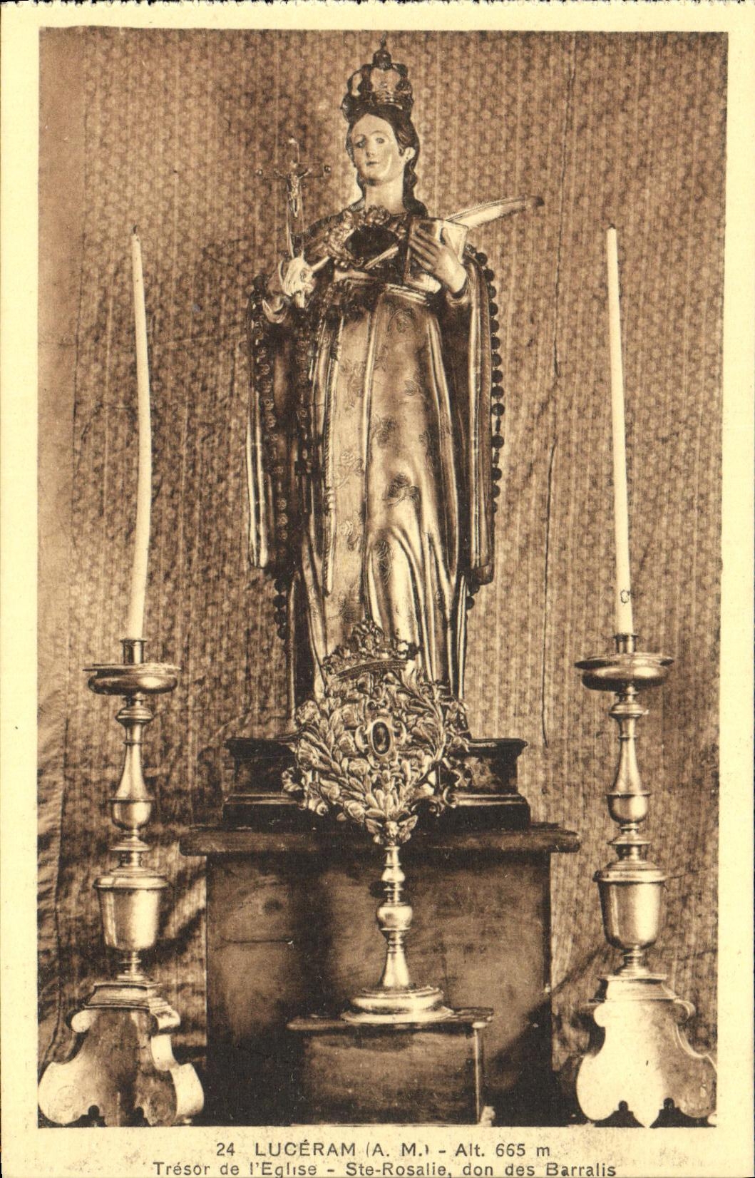 CPA Luceram Tresor de l Eglise Ste Rosalle don des Barralis