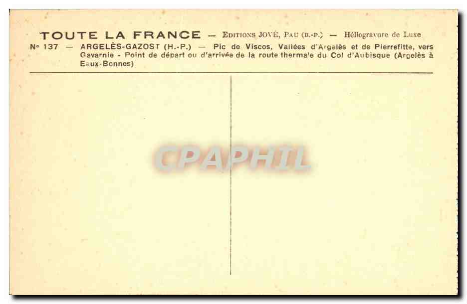 Argelès-Gazost — Pic de Viscos, Vallées d'Argelès et de Pierrefitte, vers Eaux-Bonnes — Éditions Jové, Pau — Reverso