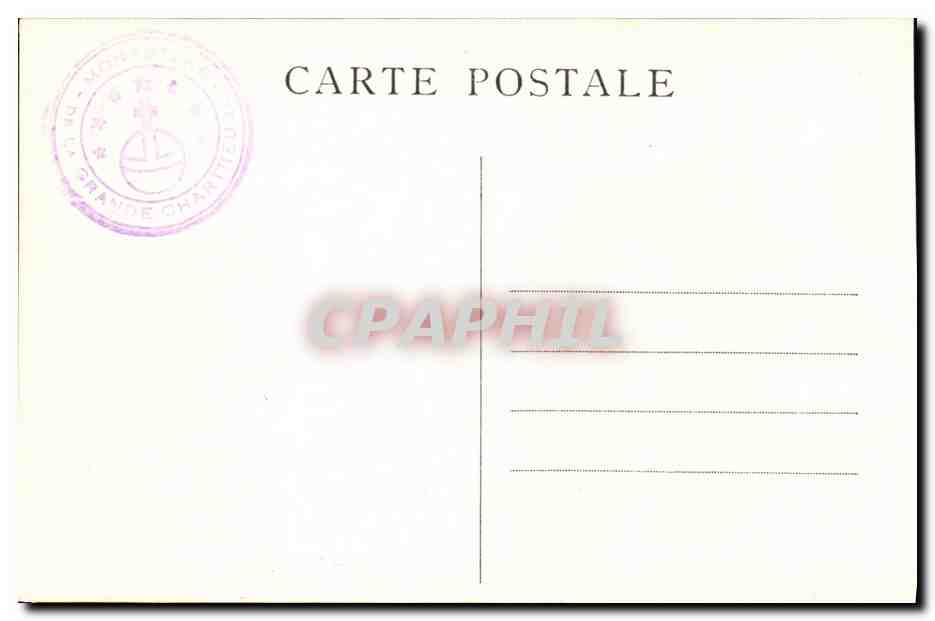 Dauphiné — Entrée du couvent de la Grande-Chartreuse — La chapelle et le Grand-Som — CI.A.V. n°20 — Reverso