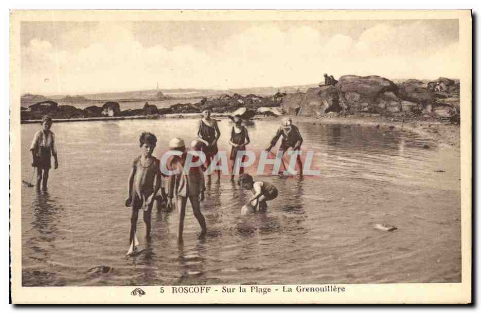 CPA Roscoff Sur La Plage La Grenouillere Enfants