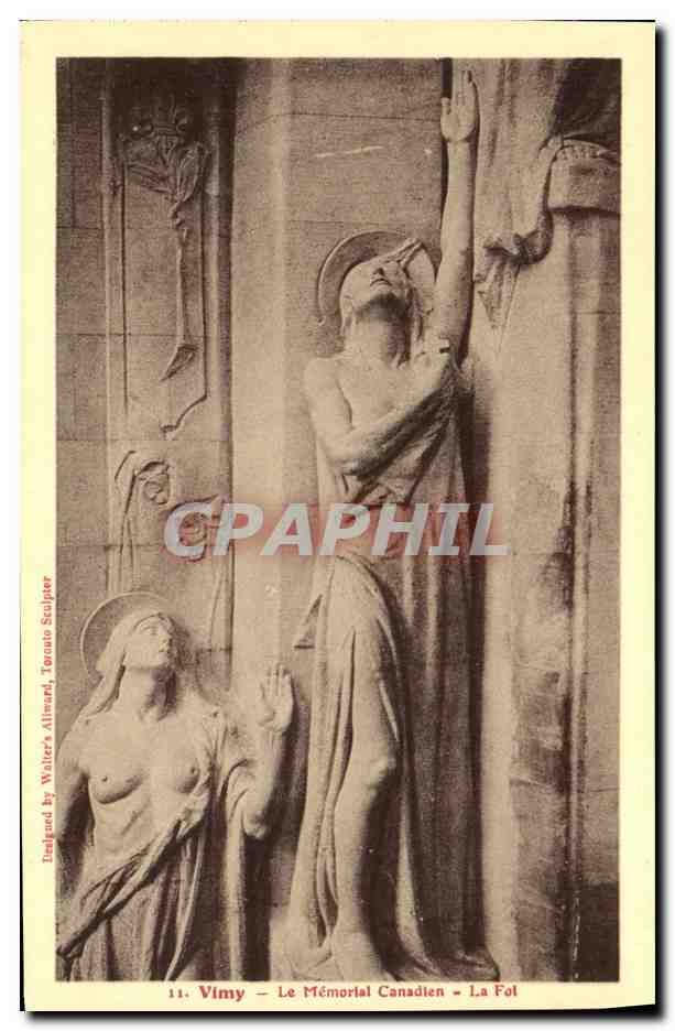 CPA Vimy Le Memorial Canadien La Foi Militaria