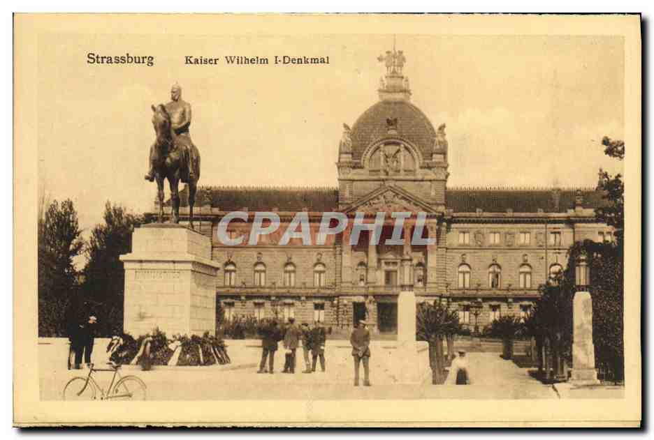 CPA Strassburg Kaiser Wilhelm l Denkmal