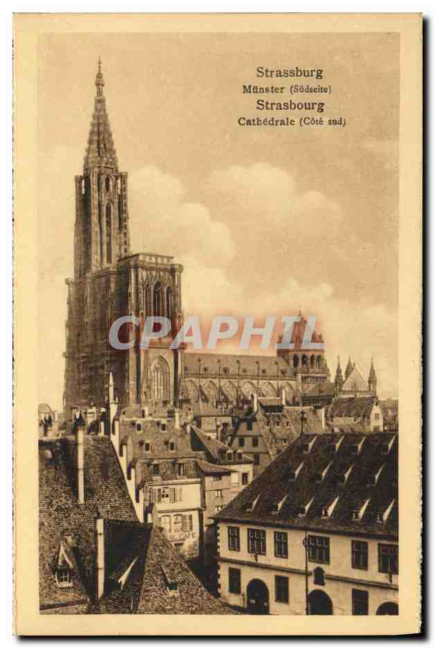 CPA Strassburg Cathedrale Cote Sud