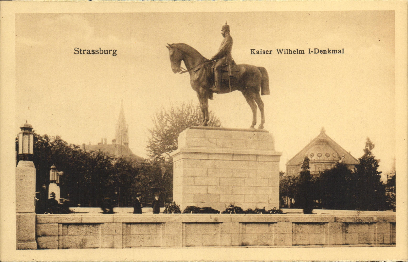 CPA Strassburg Kaiser Wilhelm l Denkmal