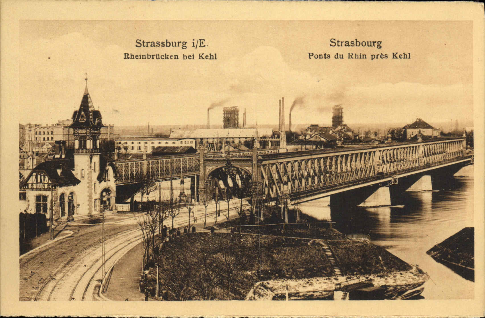 CPA Strassburg Ponts du Rhin pres Kehl