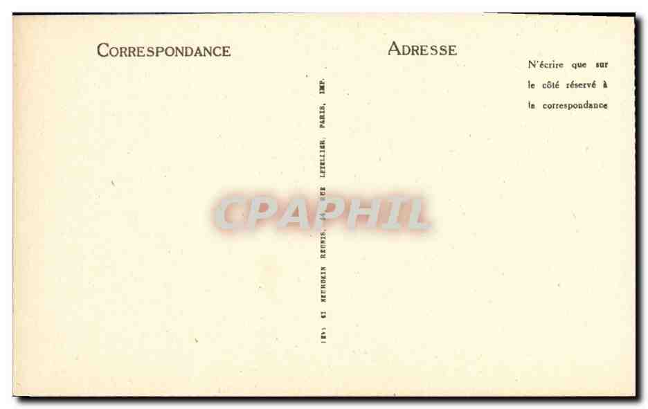CPA Paris La Conciergerie Galerie du Xlll siecle dite La rue de Paris  — Rückseite