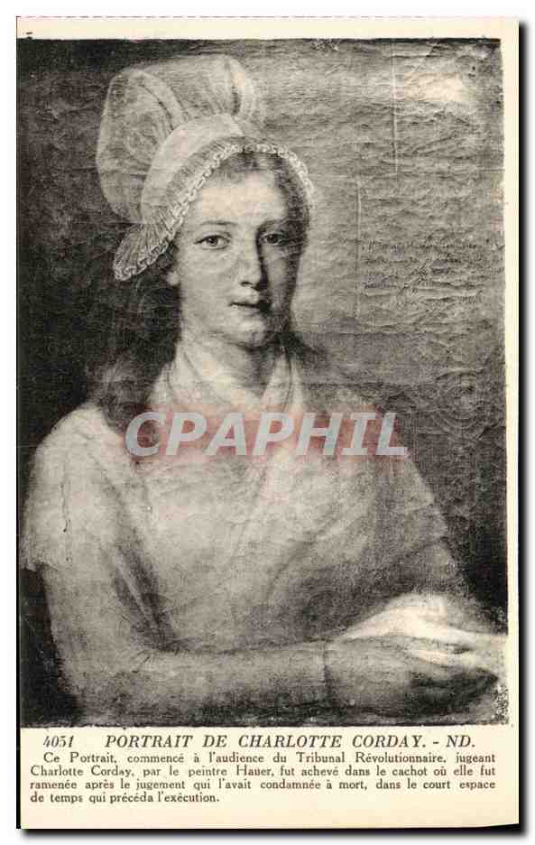 Portrait de Charlotte Corday — ND — Lett et Levellier, Paris