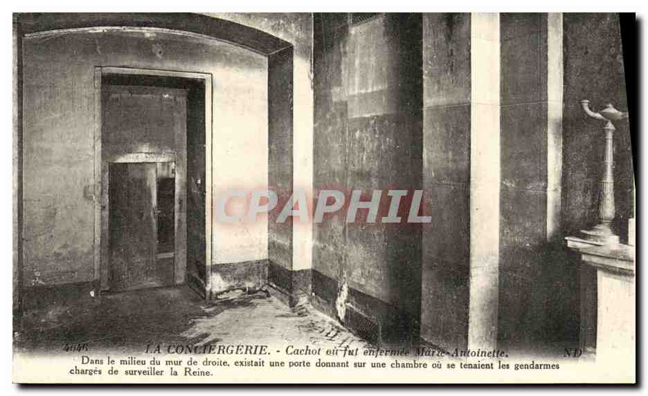 CPA Paris La Conciergerie Cachot ou fut enfermee Marie Antoinette