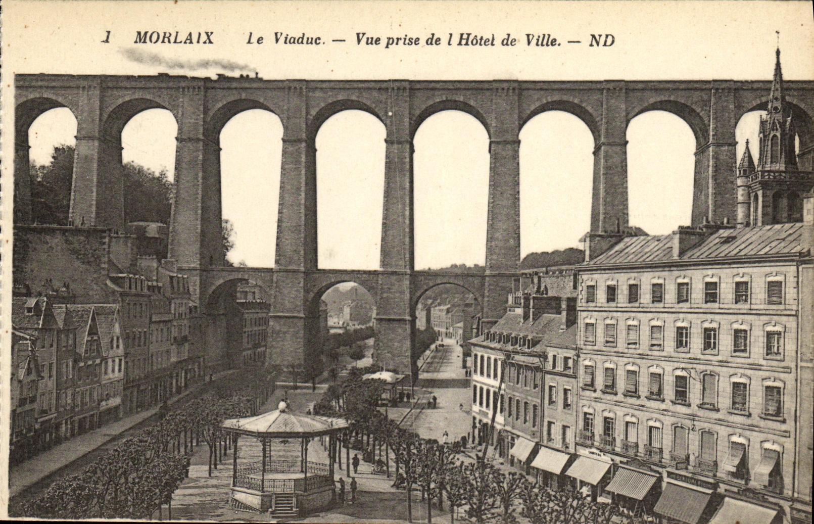 CPA Morlaix Le Viadic Vue prise de l Hotel de Ville