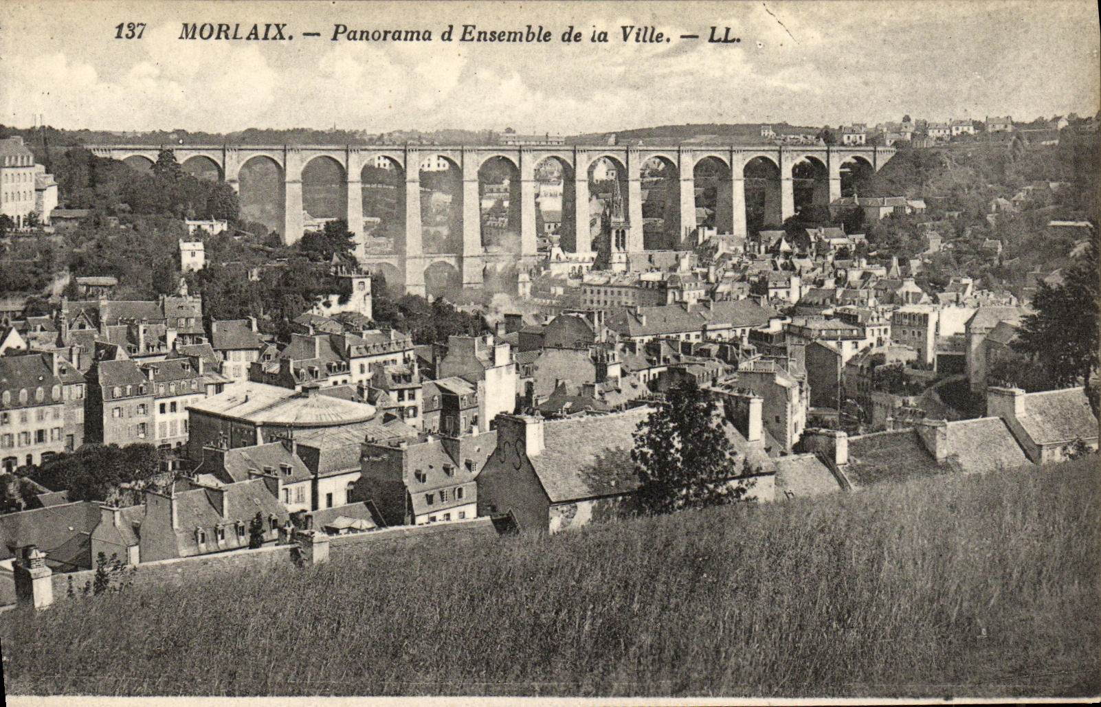 CPA Morlaix Panorama d Ensemble de la Ville