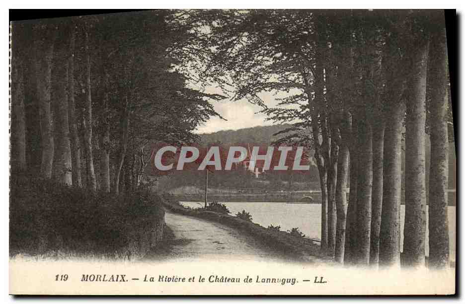 CPA Morlaix La Riviere et le Chateau de Lannuguy