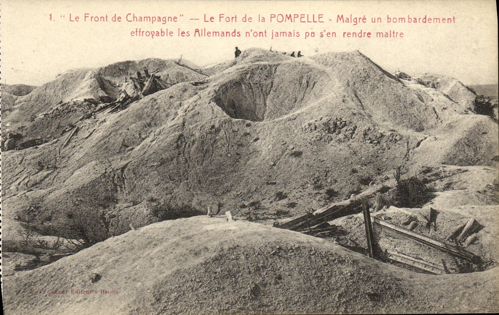 El Frente de la Champagne — El Fuerte de la POMPELLE — S. Pictetxeur Editor - Reims