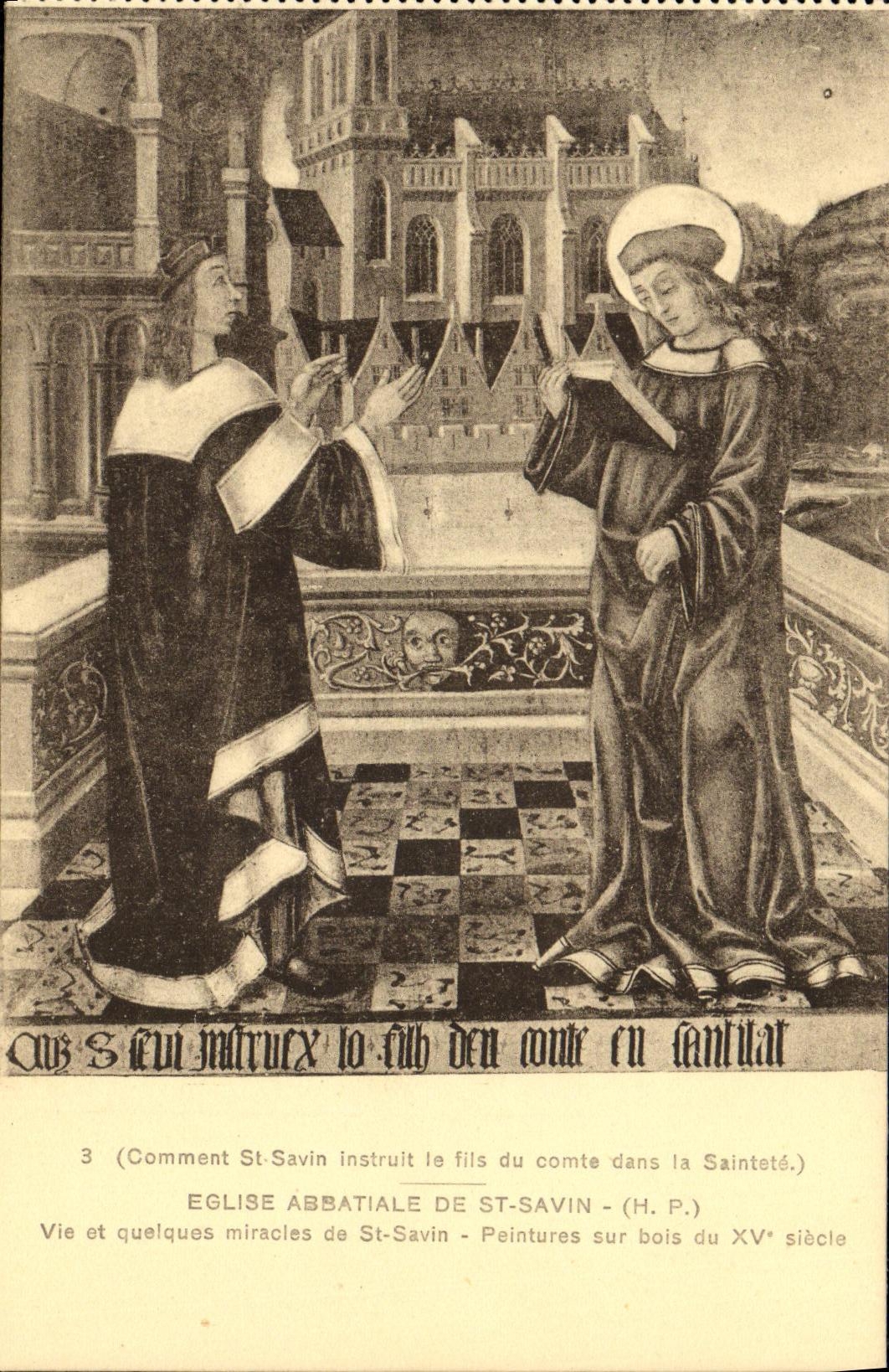Église abbatiale de St-Savin — Peintures sur bois du XVᵉ siècle — H.P.
